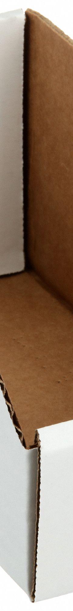 PACKAGING CORPORATION OF AMERICA Corrugated Shelf Bin: 9 in Overall Lg, 4 in x 4 1/2 in, White (MPN BIN 4-9). Key specifications — Brand: PACKAGING CORPORATION OF AMERICA; % Recycled Content: 30-45%; Manufacturer Part Number: BIN 4-9; Includes Dividers: Dividers Not Included; Electrostatic Discharge: Not Electrostatic Discharge Conductive.