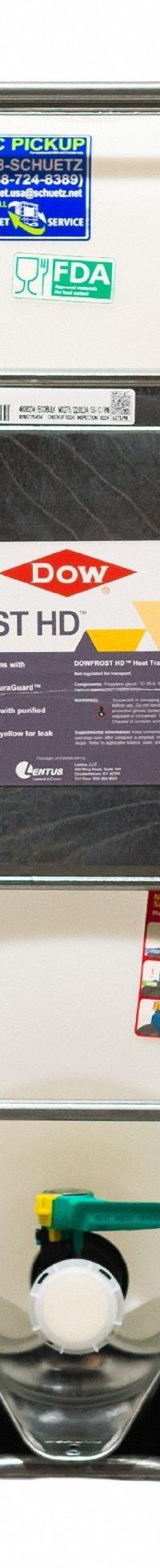 DOWFROST Heat Transfer Fluid: DOWFROST HD, 70% Concentration, Yellow, 265 gal Tote (MPN 9992155). Key specifications — Brand: DOWFROST; Series: DOWFROST HD.