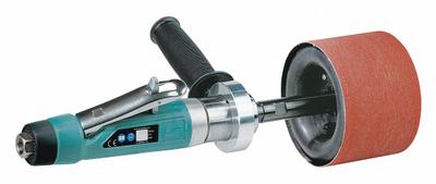 DYNABRADE Air Finishing Sander: 5 in Max, 1 hp, 43 cfm, 3/8 in NPT, 5/8 in Arbor - Inline-Mount Finishing Tools