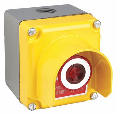 SCHNEIDER Control Station: Mushroom Head Push Button, 0 Pilot Lights, 1NC - Push-Button Control Stations