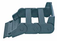 IGUS Mounting Bracket Set: Open, 1 Channels, 1.38 in Cavity Ht, 3.94 in Cavity Wd, Locking (MPN 2610-12PZB). Key specifications — Brand: IGUS; Crossbar Material: Igumid TE; Item: Mounting Bracket Set; Mounting Brackets Included: With Mounting Brackets; Outside Width: 4.6 in; Outside Height: 2.0 in; Mounting Bracket Type: Moving End; Color: Black.