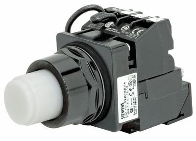 Siemens Illuminated Push Button: Illuminated, Extended Profile, Non-Metallic, 30 mm - Illuminated Extended-Length Push Buttons