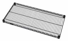 QUANTUM Wire Shelf: 72 in x 30 in, 1 Shelves, Quick-Adjust, 600 lb Load Capacity, Dry/Wet, Black (MPN 3072BK). Key specifications — Recommended Environment: Wet; Material: Steel; Brand: QUANTUM; Color: Black; Finish: Epoxy Coated.