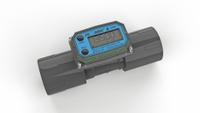 FLOMEC Watermeter: Flow Meter, Turbine, 1 1/2 in FNPT, 1 1/2 in Connection Size, FNPT, 32°F to 140°F (MPN TM15NQ9GMB). Key specifications — Product Type: Flow Meter; Rotor Material: PVDF; Accuracy %: +/-3%; Output Type: 4-20 mA; Brand: FLOMEC; Unit Of Measure: Gallons; Display Type: Digital; Termination: Not Listed.