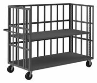 APPROVED VENDOR Stock Truck: 3,000 lb, Flush Lip, 31 in L x 79 in W x 58 in H Overall Dim., Phenolic (MPN OPTFB-7230-1AS-95). Key specifications — Shelf Adjustability: Adjustable; Brand: APPROVED VENDOR; Color: Gray; Caster/Wheel Configuration: (2) Swivel.