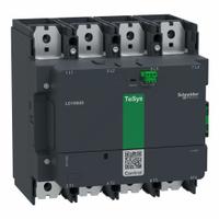 SCHNEIDER Contactor: 4 Poles, 4NO Contacts, 800 A, 120V AC/240V AC Coil (MPN LC1G8004KUEN). Key specifications — Brand: SCHNEIDER; Integrated Surge Suppression: No; Wire Termination Type: Spring Loaded.