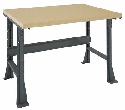 TENNSCO Workbench: Fixed Ht, Butcher Block, 48 in x 36 in, 4,000 lb Overall Load Capacity - Open-Base Workstations