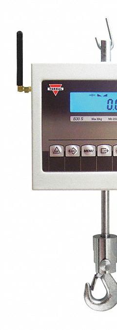 TORBAL Crane Scale: 300 lb Wt Capacity - Imperial, +/-1 Graduation, 0.1 lb/50 g, Wireless Remote (MPN BA150SR). Key specifications — Readability: 50 g; Indicator Attachment: Wireless Remote; Includes: AC Adapter; Housing Material: Steel; Manufacturer Part Number: BA150SR; Brand: TORBAL; Weighing Units: ct.