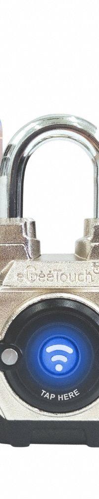 EGEETOUCH Bluetooth Padlock: Silver, Zinc Die-Cast, Stainless Steel Shackle (MPN 5-02501-94-54). Key specifications — attr1351169: NFC; attr1320070: Series 5th Gen; attr1314123: EGEETOUCH.