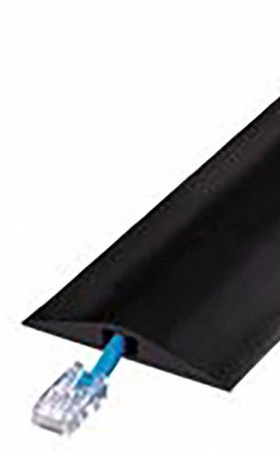 CHECKERS Cable Protector: 1 Channels - Flexible Rubber Cable Floor Covers