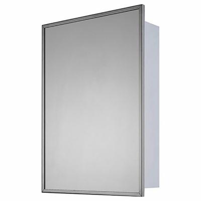 KETCHAM Medicine Cabinet: Rectangular, Glass, 22 in Overall Ht, 16 in Overall Wd - Mirrored Medicine Cabinets