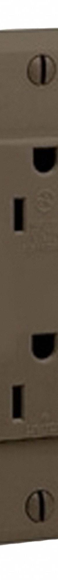 LEVITON Duplex Receptacle Outlet: Duplex, 5-20, Brown, 125V AC, 20 A, 2 Pole / 3 Wire (MPN 5380)