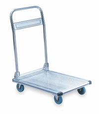 APPROVED VENDOR Platform Truck: 330 lb, 29 1/2 in L x 18 in W x 6 in H Deck, Plastic, Solid Deck (MPN 2PLG4). Key specifications — Brand: APPROVED VENDOR; Caster/Wheel Configuration: (2) Swivel; Color: Silver; Caster Wheel Width: 1 in.