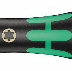 WERA General Purpose Torx Screwdriver: Kraftform, Std Lg, Torx Tip, Friction, T7 Tip Size (MPN 05118183001). Key specifications — attr1205076: T7; attr1205081: WERA; attr1205102: Ergonomic.