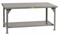 LITTLE GIANT Workbench: Fixed Ht, Steel, 48 in x 30 in, 10,000 lb Overall Load Capacity, Gray (MPN WW-3048). Key specifications — Brand: LITTLE GIANT.