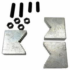 PALMGREN Pipe Jaw Plate Kit: Steel, For 1 in Vise Jaw Wd, Fasteners, Works with 54ZV76, 9629504 (MPN 964643801). Key specifications — attr865132: Fasteners; attr867042: 54ZV76; attr867043: 9629504; attr663946: PALMGREN; attr923123: Steel.