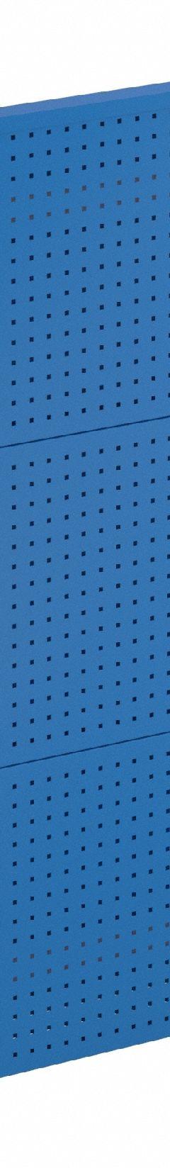 TRESTON Pegboard Floor Rack: Square, 3/8 in Peg Hole Size, 72 in x 30 in x 2 3/8 in, Steel, Blue (MPN C52007104). Key specifications — Material: Steel; Finish: Powder Coated; Peg Hole Shape: Square; Includes: I-Feet; Color: Blue; Brand: TRESTON.