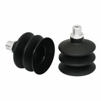 SCHMALZ Vacuum Pad Assembly: 2.5 Folds, G1/4 in, 55 mm Pad Dia, NBR, 55 A, Black, 52.7 mm Pad Ht (MPN 10.01.06.00582). Key specifications — attr1019168: 55 A; attr1019165: 10.01.06.00582; attr1019167: SCHMALZ; attr1019180: Black.