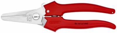 KNIPEX Industrial Shears: Right-Hand, 7 1/2 in Overall Lg, Straight, Stainless Steel - Spring-Assisted Shears