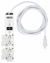 TRIPP LITE Outlet Strip: 4 Outlets, 15 ft Cord Lg, 1,410 J Rated Energy, 15 A Current, UL 60601-1 (MPN SPS415HGULTRA). Key specifications — Brand: TRIPP LITE; Mounting Style: Keyhole.