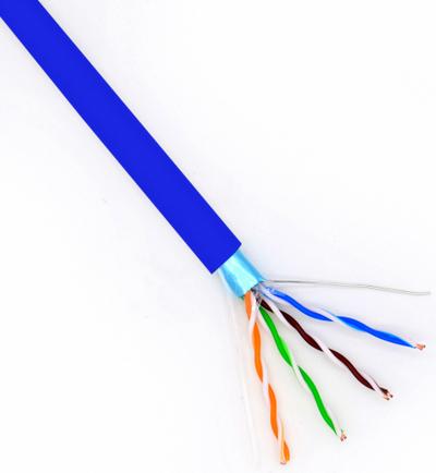 TRIPLETT Data Cable: 1,000 ft Cable Lg, 24 AWG, Commercial, Blue, PVC, CAT5-1000BL - Category 6A Cable