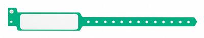 ID Wristband: No Legend, 11 1/2 in Overall Lg, 1 3/8 in Overall Wd, Plastic - Security Wristbands