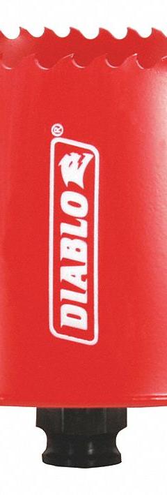 DIABLO Hole Saw: 5 3/4 in Saw Dia., 4 Teeth per Inch, 2 3/8 in Max. Cutting Dp, Bi-Metal (MPN DHS5750). Key specifications — attr1098070: 4; attr1098087: DIABLO; attr1098073: Snap-Lock Plus™.