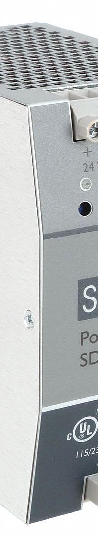 SOLAHD DC Power Supply: DIN Rail, 92 W Output Power - Rated, 3.8 A Current - Output, Single Phase (MPN SDN424100LP). Key specifications — attr1044898: Single; attr1044874: Metal; attr1044879: 90 to 375V DC; attr211400: SOLAHD.