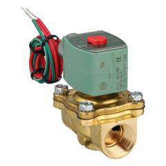 REDHAT Solenoid Valve: 2-Way, Normally Closed, 3/4 in Pipe Size, 110V AC/120V AC, Watertight (MPN 8210G009LF 120/60, 110/50). Key specifications — Pipe Size: 3/4 in; Voltage: 110V AC; Brand: REDHAT; Coil Enclosure: Watertight.