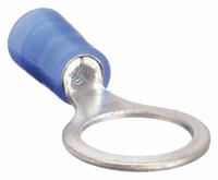 PANDUIT Ring Terminal: Blue, Nylon Insulation, 3/8 in Stud Size, 18 AWG to 14 AWG Wire Sizes, 600 V (MPN PN14-38R-L). Key specifications — attr1308027: PANDUIT.