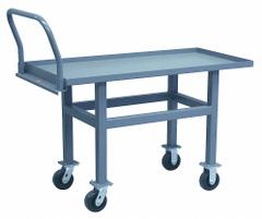 JAMCO Platform Truck: 2,000 lb, 48 in L x 24 in W x 25 in H Deck, Solid, 12 ga Deck, Phenolic, Std (MPN FN248P700GP). Key specifications — Side Panel Type: No Side Panels; Brand: JAMCO; Color: Gray; Caster/Wheel Configuration: (2) Rigid.