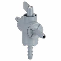 APPROVED VENDOR Manual Three-Way Ball Valve: 1/4 in, PVC, L Flow, Barb x Barb x Barb, One-Piece (MPN 6903390). Key specifications — Brand: APPROVED VENDOR; Handle: Lever.