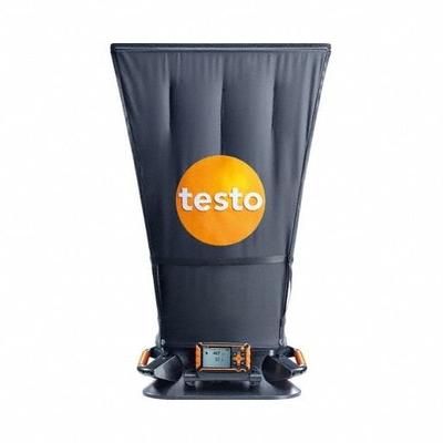 TESTO Air Flow Capture Hood: Case/Flow Straightener/Telescoping Handle/USB Cable/Wheels - Air Flow Capture Hoods