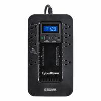 CYBER POWER UPS System: Single Phase, 650 VA Power Rating, 120 V AC Input, 120 V AC Output, 5-15P (MPN EC650LCD). Key specifications — attr1044766: Single; attr1044781: Standby; attr232986: CYBER POWER.