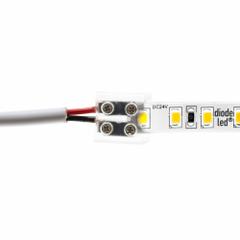 Tape Light Terminal Block Connector: 0.58 in Lg, Screw Terminal/Tape-to-Wire, 16 AWG, 20 AWG (MPN DI-TB8-CONN-TTW-1). Key specifications — Minimum Wire Gauge: 20 AWG; Brand: DIODE LED; Product Type: Tape Light Connector; Connection Type: Tape-to-Wire; Maximum Wire Gauge: 16 AWG.