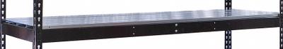 HALLOWELL Shelf: 60 in x 18 in, 835 lb Load Capacity, Steel, 22 ga Decking, Black - Steel-Plank Decking Shelf Kits for Boltless Shelving