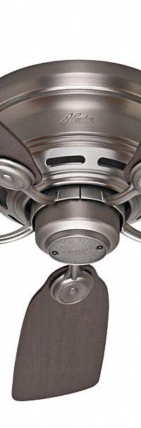 HUNTER Ceiling Fan: 42 in Blade Dia, Dark Walnut/Chestnut, 3 Speeds, Low Profile IV (MPN 51060). Key specifications — Finish: Dark Walnut/Chestnut; Material: Galvanized; Series: Low Profile IV; Light Kit: No; Number of Speeds: 3; Brand: HUNTER.