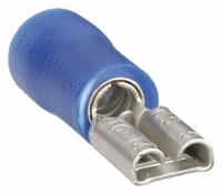 GRAINGER Wire Disconnect: Female Socket, Blue, Vinyl, Partial Coverage, 16 AWG – 14 AWG Wire Size (MPN 24C899). Key specifications — attr1307035: GRAINGER; attr1307036: 24C899.