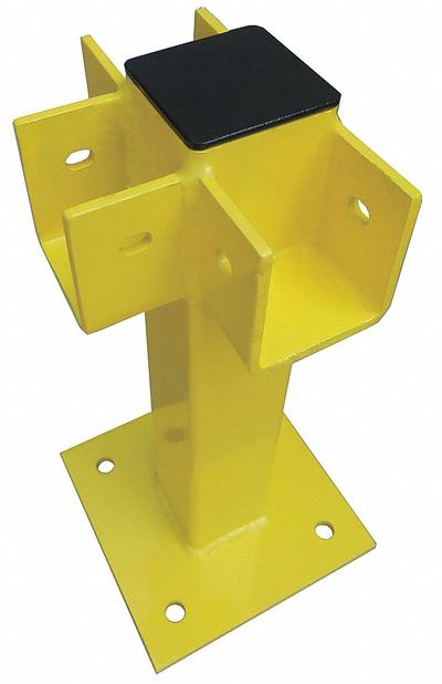 APPROVED VENDOR Three Way Post: 4 in Post Wd, Three-Way, 4 in Post Dp, 1 Rail Levels - Lift-Out Guardrail Posts