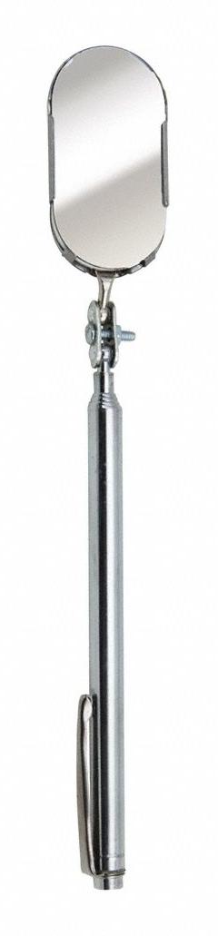 ULLMAN Inspection Mirror: 2 in L x 1 in W Mirror Size, Mirr. Mat. Glass, Mirr. Shp. Oval (MPN B-2T). Key specifications — attr1004918: ULLMAN; attr1004923: Brass.