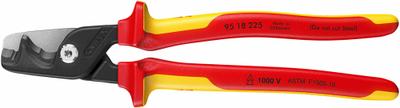KNIPEX StepCut XL Cable Shear: Plastic Handle, Straight, 9 in Overall Lg - Electrical & Data Cable Cutters
