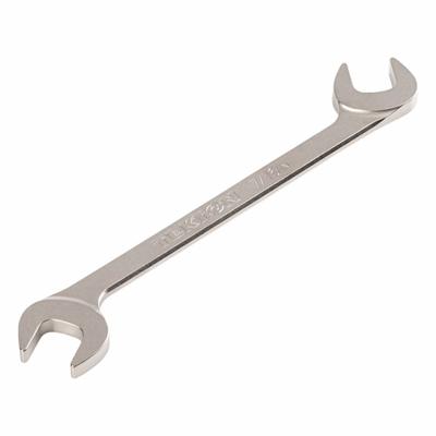 TEKTON Open End Wrench: Chromium Molybdenum Steel, Satin, 7/16 in Head Size - SAE, Double End, Open End Wrenches