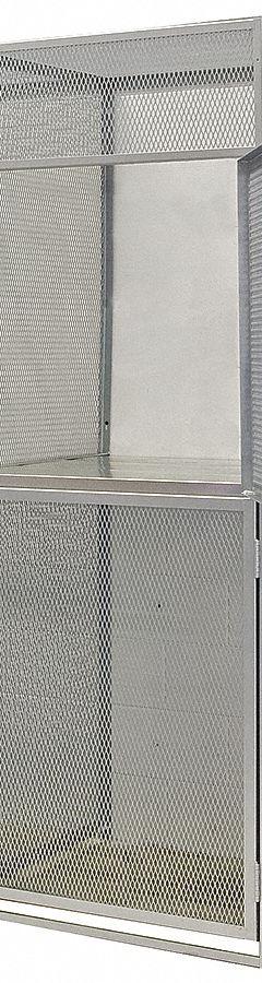 HALLOWELL Bulk Storage Locker Add-On: 36 in x 48 in x 90 in, 2 Tiers, 1 Units Wide, Padlock Hasp (MPN BSL364890-R-2A-HG). Key specifications — Panels Included: (1) Front Panel with Door; Brand: HALLOWELL.