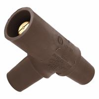 Tapping Tee: Female-Male-Female, Brown, 600V AC, 400 A, Series 16 (MPN 16A22-UH). Key specifications — Brand: LEVITON; Gender Configuration: Female-Male-Female.