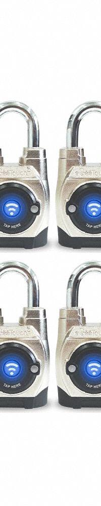 EGEETOUCH Bluetooth Padlock: Silver, Zinc Die-Cast, Stainless Steel Shackle (MPN 5-02501-94-12). Key specifications — attr1351169: Bluetooth; attr1320070: Series 5th Gen; attr1314123: EGEETOUCH.