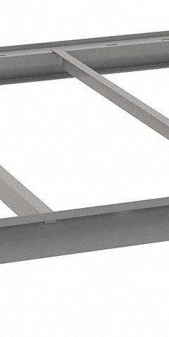 TENNSCO Bulk Storage Deck Level: 48 in x 48 in x 3 5/8 in, 14 ga Beams, 4,150 lb Load Capacity (MPN BPB-48-48). Key specifications — Frame Finish: Epoxy Coated; Frame Material: Steel; Color: Industrial Gray; Includes: (2) 48 in Beams; Brand: TENNSCO.