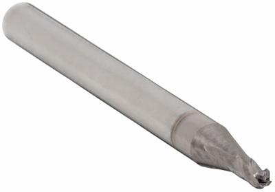 APPROVED VENDOR Ball End Mill: Carbide, TiCN Coated, 4 Flute, 3/64" Mill Dia, 3/32" LOC - General Purpose Carbide Ball End Mills