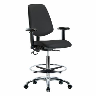 APPROVED VENDOR Task Chair: Vinyl, Arms Included, Ht Range 26 1/4 in to 36 in, 18 1/2 in Seat Wd - Vinyl ESD Chairs