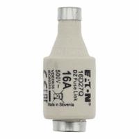 BUSSMANN IEC Fuse: Fast Acting, 16 A, 500 V AC, DII Class D Fuse Size (MPN 16D27Q). Key specifications — attr1226993: DII; attr1287208: D27; attr211183: BUSSMANN.