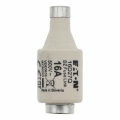 BUSSMANN IEC Fuse: Fast Acting, 16 A, 500 V AC, DII Class D Fuse Size (MPN 16D27Q). Key specifications — attr1226993: DII; attr1287208: D27; attr211183: BUSSMANN.
